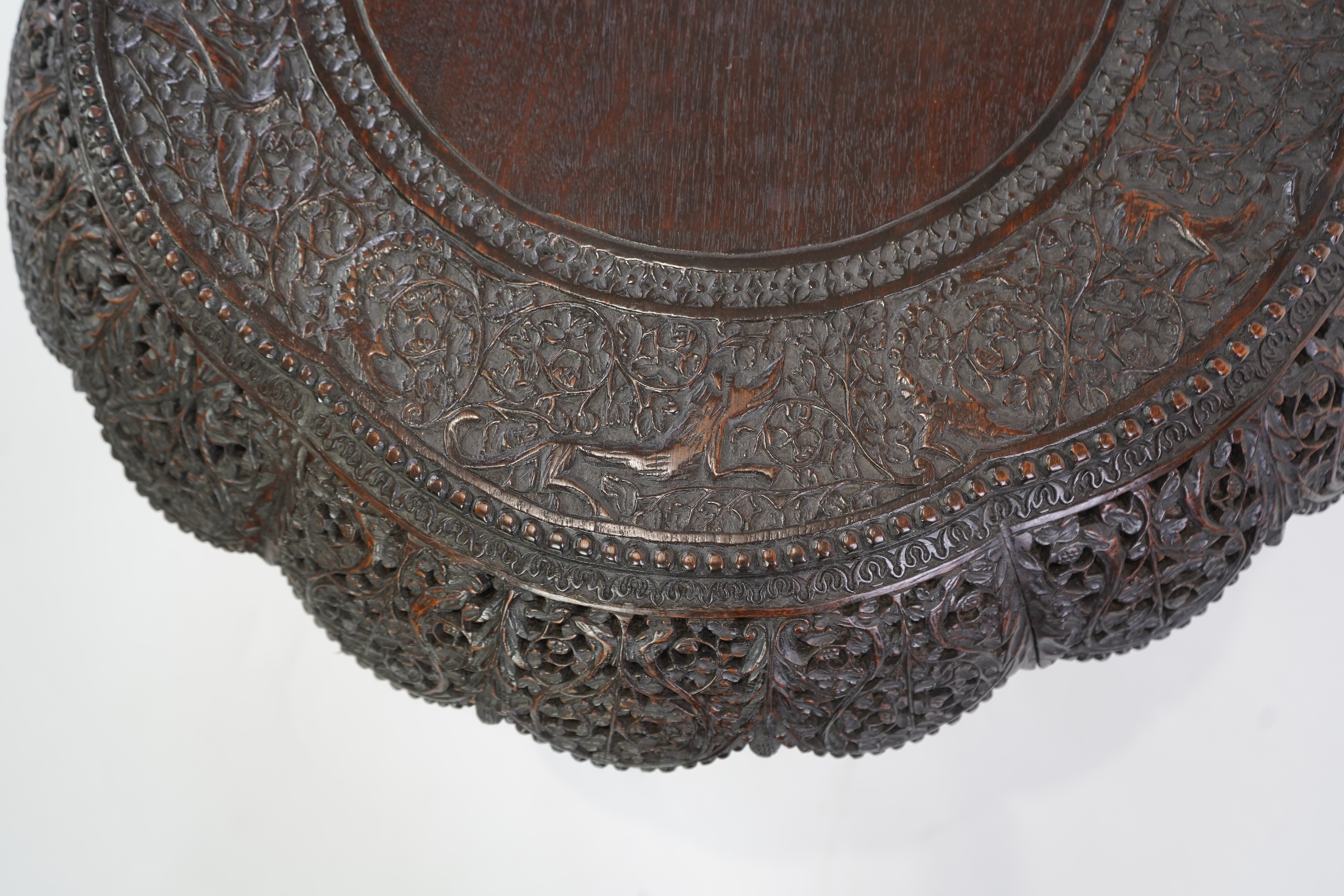 An early 20th century ivory mounted coromandel three drawer bowfront chest, stamped Callow of Mount Street, London